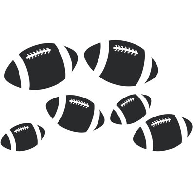 Décalcomanie murale footballs