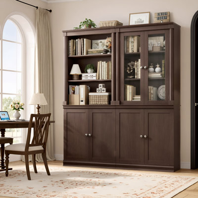 Wooden Bookcase Set, White Or Brown
