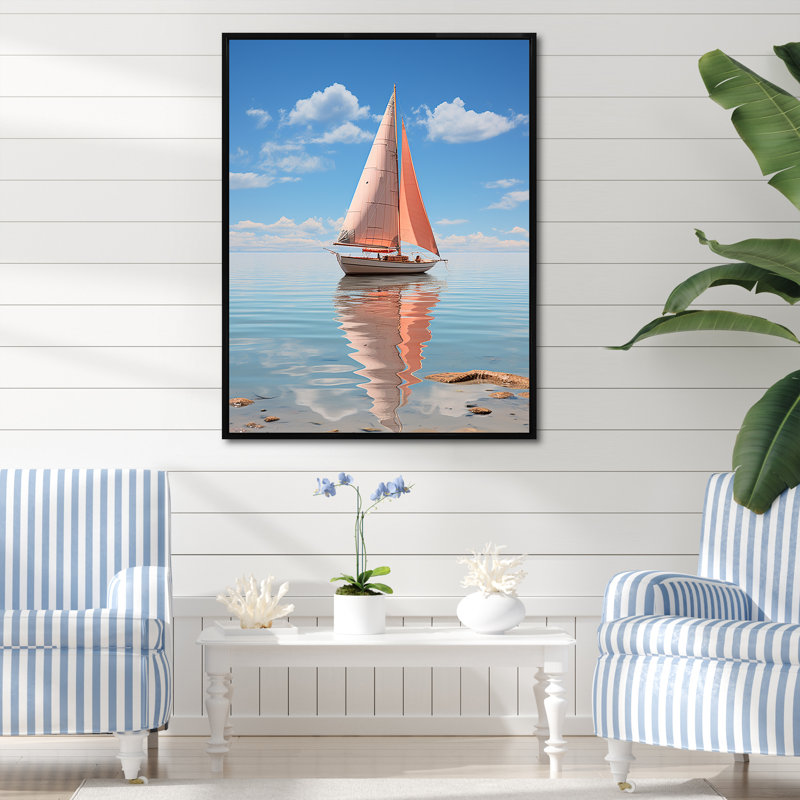 Horizon I, impression sur toile, H 32 po x l 24 po x P 1 po, Cadre flottant noir