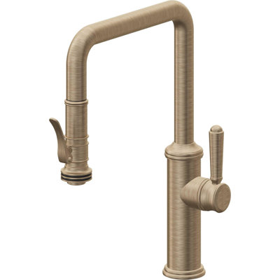 Davoli Kitchen Pull-Down Faucet with Squeeze Sprayer - Quad Spout