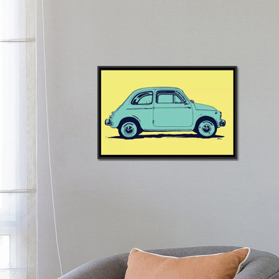Fiat 500, peinture sur toile tendue