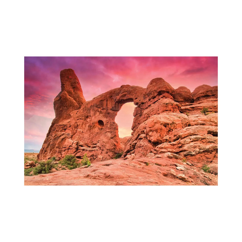 Desert Pink Sunset by Mark Paulda - Print on Canvas, Wrapped Canvas, 45.72cm H x 66.04cm W x 3.81cm D