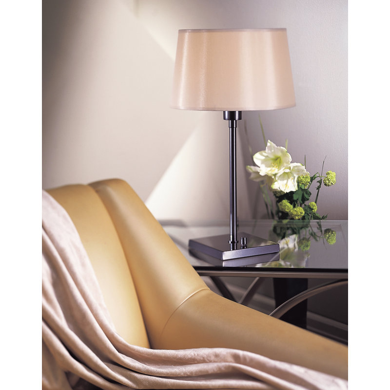 Real Simple Table Lamp, Dark Bronze Powder Coat, Off-White Snowflake