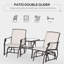 Fauteuils coulissants d'extérieur avec table basse