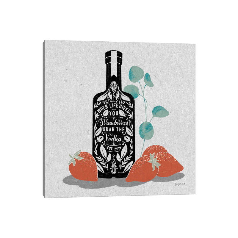Fruity Spirits Vodka by Becky Thorns - Wrapped Canvas Print, 30.48 cm H x 30.48 cm W