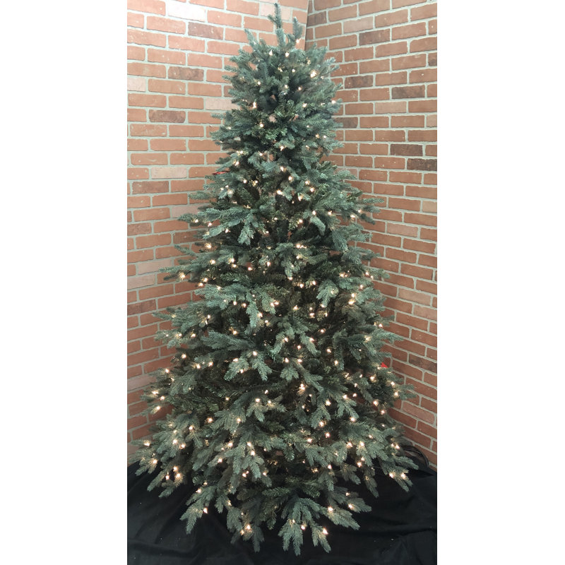 Sapin de Noël artificiel vert 7,5 pi avec 600 lumières claires / blanches Balsam