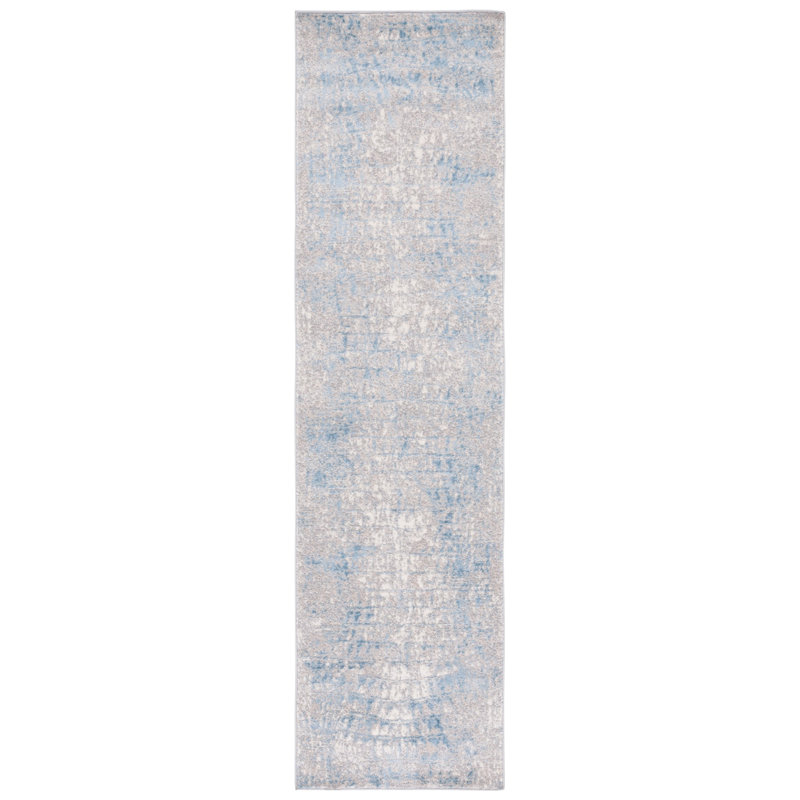 Tapis abstrait Lagoon Performance, Tapis de couloir 2 pi 2 po x 8 pi
