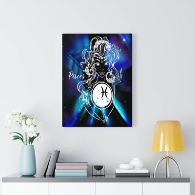 Pisces Zodiac Horoscope - Wrapped Canvas Print