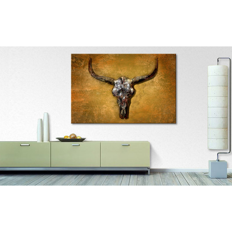Texas Buffalo - Stretched On Wooden Frame Print on Canvas, 80cm H x 100cm W, 100% cotton canvas