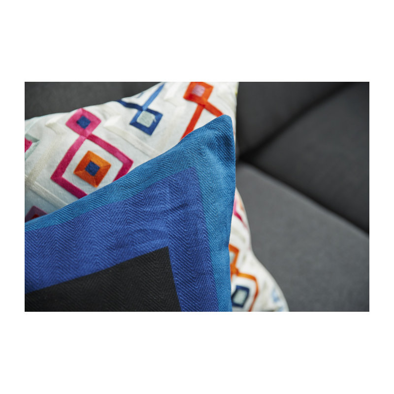 Ii Cotton Throw Pillow, Cobalt, 22" H x 22" W x 4" D, Polyester