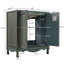 Meuble-lavabo de salle de bain avec lavabo rectangulaire en céramique
