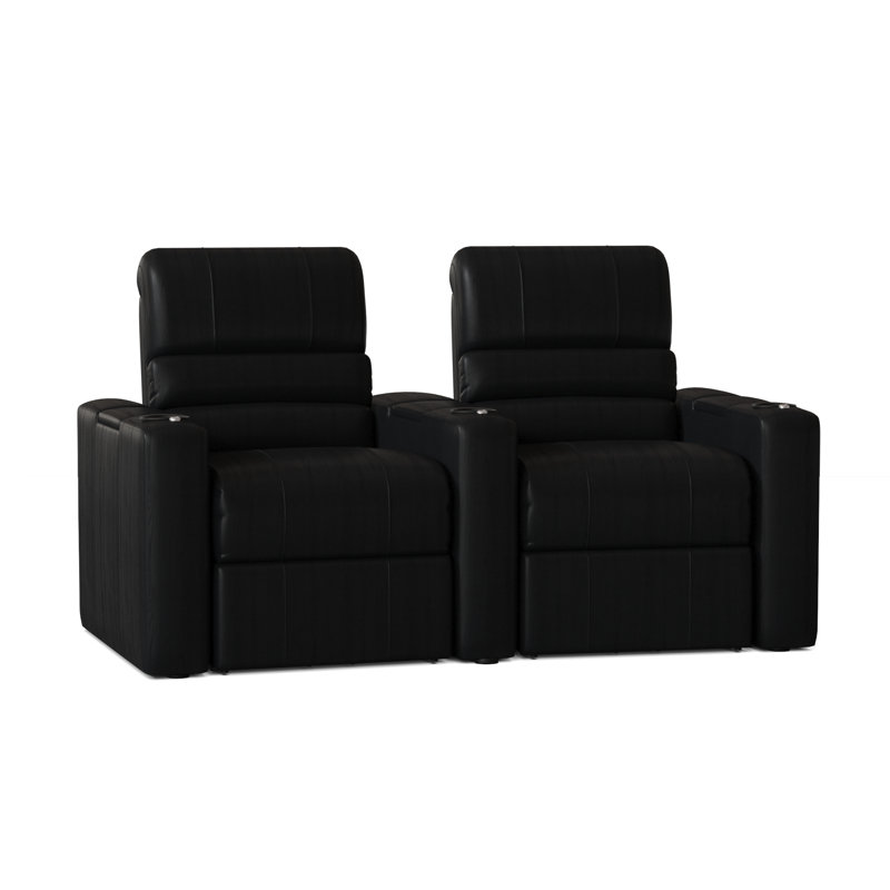 Rangée de sièges de cinéma maison à del (rangée de 2), Onyx Smartsuede, Électrique