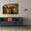 Art mural sur toile Epic Graffiti «Highland Cow Sun lunettes 2» par Rey Klimt-111160454