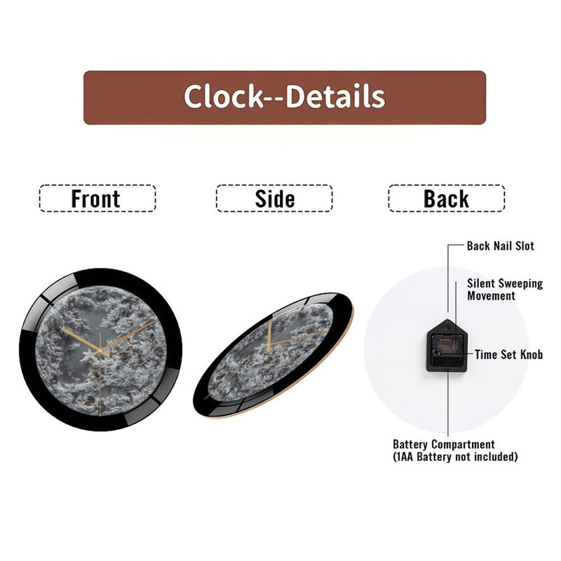 12'' Modern Glass Wall Clock