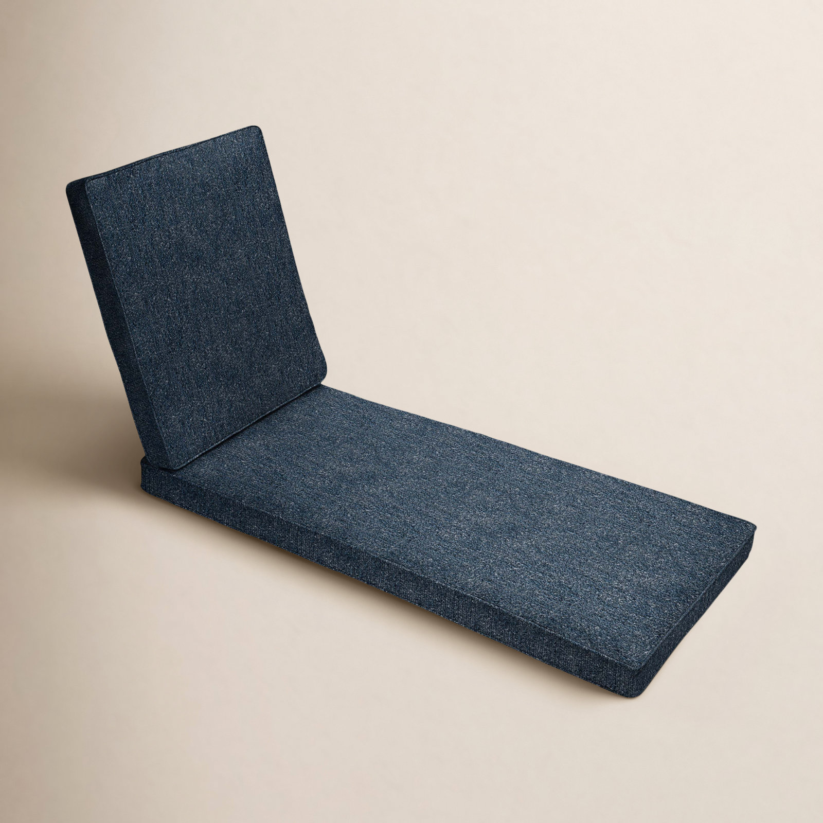 Sunbrella® Seat and Back Cushion, Improve Indigo Sunbrella®, 24" W x 73" D