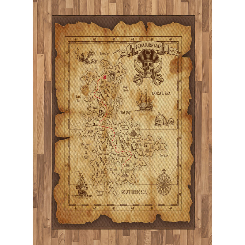 Tapis décoratif à fibres longues haute densité en polyester et coton Island, Rectangle— 4 pi x 5 pi 8 po