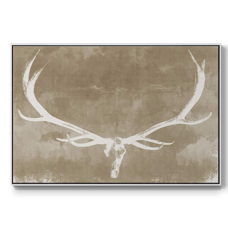 " Western Skull ", 25" H x 37" W x 2" D, White
