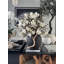 Black Konos Vase With White Magnolias
