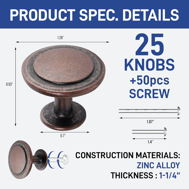 Hall & Closet Round, Oil Rubbed Bronze