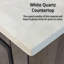 Meuble-lavabo double 72 po Rustic X P 20 po D, dessus en quartz blanc et robinet en métal