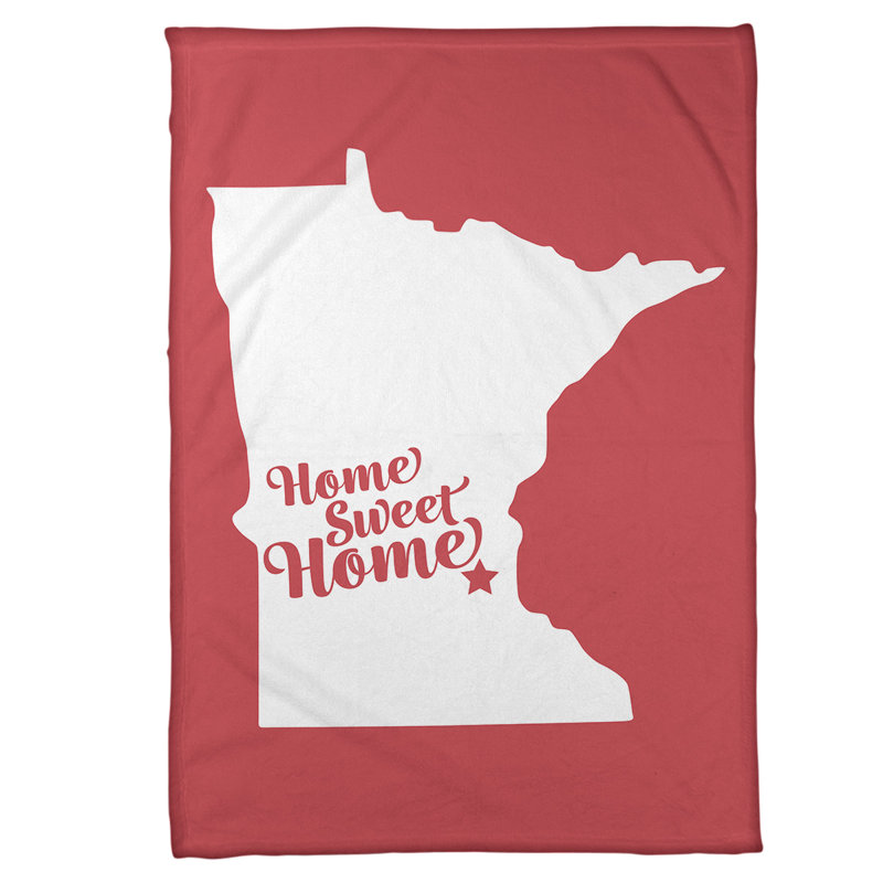 Jeté en polaires pour minneapolis home, l 62,5 po x L 82,5 po, Rouge