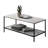 White Finish Rustic Style 3Pc Table Set-1012470653