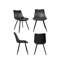 Ergonomic Dining Chair Set of Four with Rubberwood Frame and Premium Polyurethane Synthetic Leather Upholstery for Comfort and Durability.