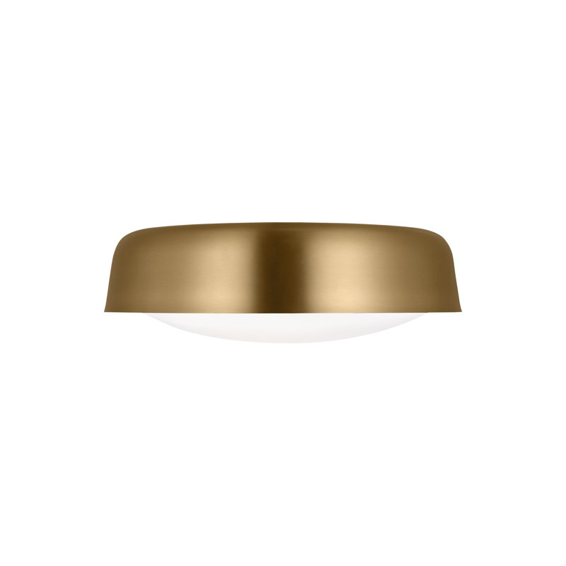 Draper 2 - Light Flush Mount, Burnished Brass