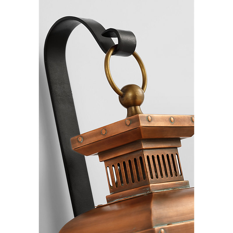 Chapman & Myers Suffork Scroll Arm Lantern, 17.75" H x 6.75" W x 7.5" D