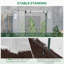 Walk in 200*76*168 cm Steel 1 Piece Walk-in Greenhouse Green with Roll-up Door and Windows-134740421