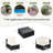 Ensemble de conversation modulaire en rotin 7 pièces avec coussins Finnbar-971830207
