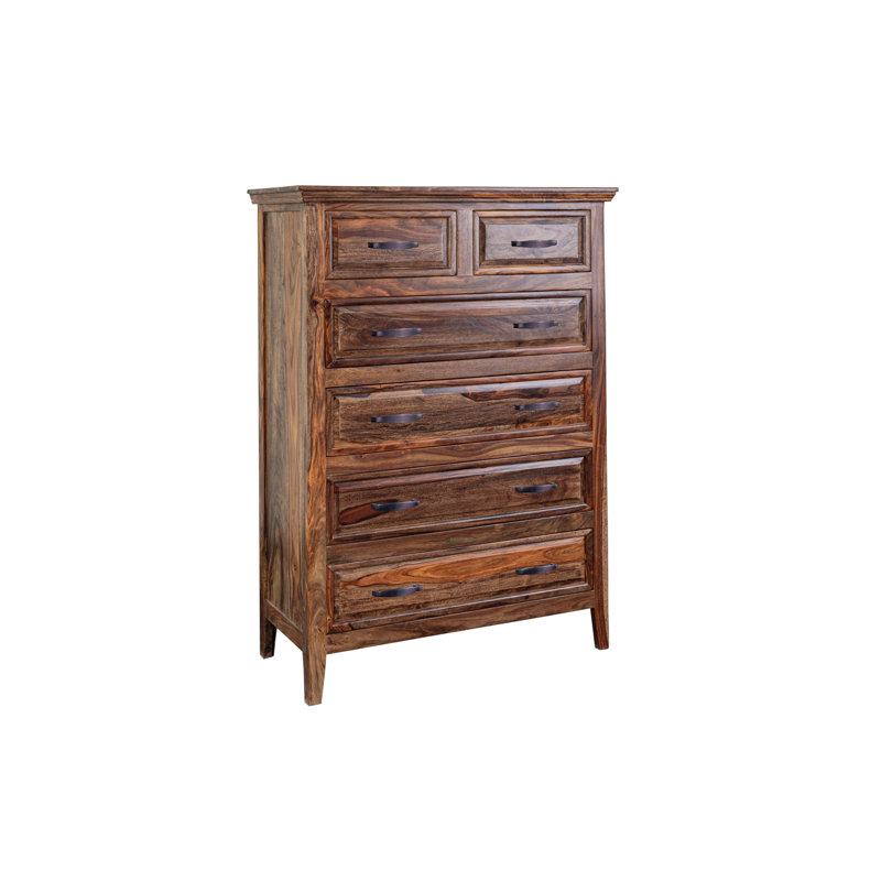 Commode 6 tiroirs Clermont, Brun