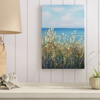 Flowers at the Coast II by Timothy O' Toole - Wrapped Canvas Painting