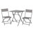 Taja 2 - Person Metal Patio Dining Set with Square Table
