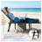 Gray Adjustable Folding Chaise Lounge Chair for Outdoor Patio and Poolside Use