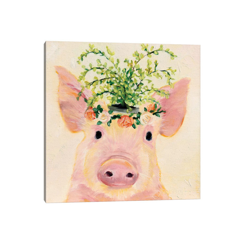 «Love & Roses» par Karen Weber - reproduction d'art, Toile tendue, Pas de tapis, H 26 po x l 26 po x P 1,5 po
