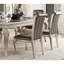 2 pièces de chaises d'appoint avec revêtement en similicuir gris, structure en bois avec boutons en cristal et argent, idéal pour la salle à manger, style transitionnel sur cadre traditionnel