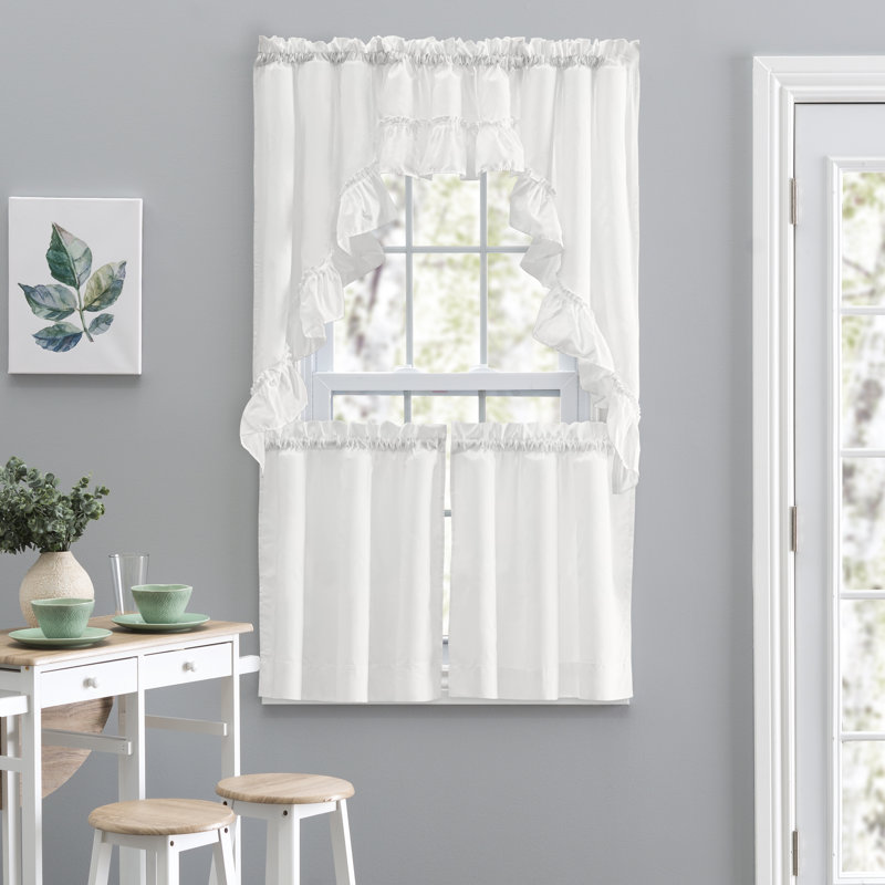 Ellis Ruffled Window Valance, Ice Cream