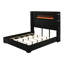 Lit Garner avec foyer, DEL, lampe de lecture, haut-parleur, Bluetooth et USB-1696076697