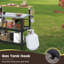 Outdoor Grill Table, Folding Moveable Outdoor Prep Table & Portable Grill Gart For Storage