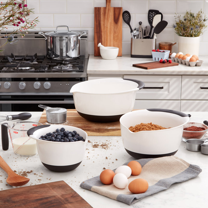 Good Grips 3-Piece Mixing Bowl Set, Black