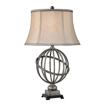 Palla 31" Silver & Matte Black Table Lamp