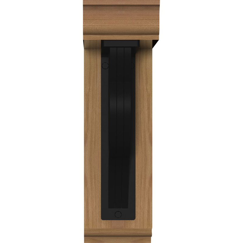 Support à fer triple Austin, H 16 po x P 14 po, Cèdre rouge de l'Ouest l 3 1/2 po x T 2 po (lisse