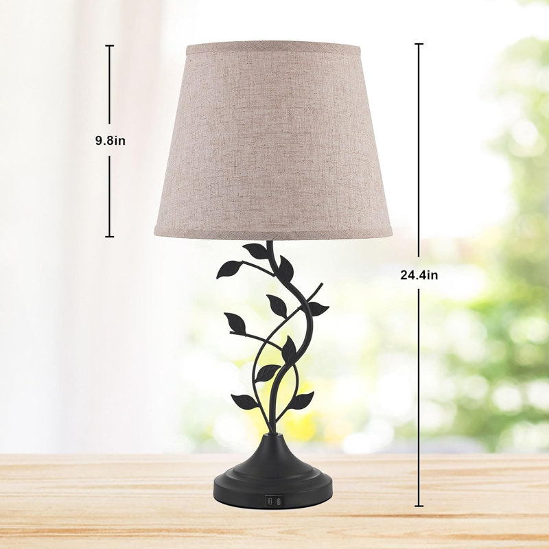  3-way Beige Dimmable Table Lamp With Touch Control Base