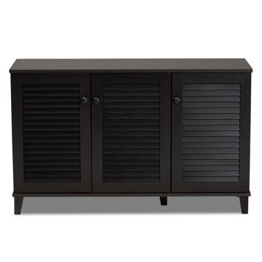 Espresso Tall Shoe Cubbie Cabinet