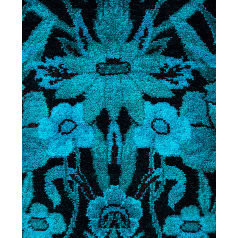 Overdyed One-of-a-Kind 2' 7" X 10' 8" Hand Knotted Area Rug