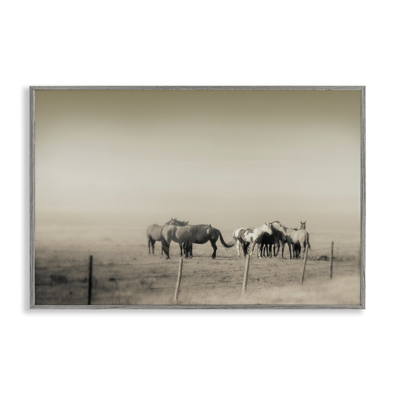 Giclée encadrée The Herd, par Roberta Murray, Estampe numérique Farmhouse, H 12 po x l 18 po