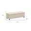 Banc de rangement rembourré en similicuir et en bois massif de 54 pouces avec plateau rabattable Gracie Mills-133229468-133229469
