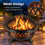 Round Charcoal and Wood Burning Fire Pit