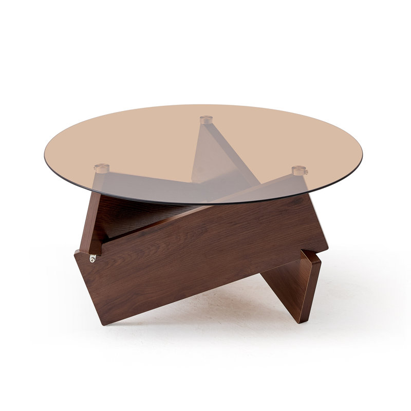 Table basse ronde moderne, Brown